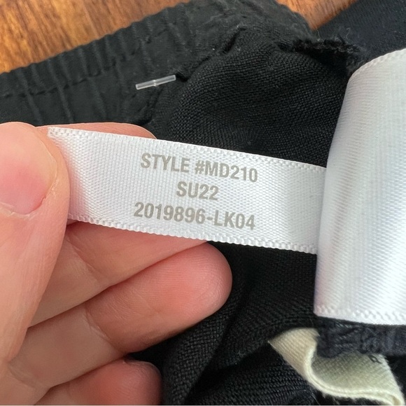 Madewell Tailored Tapered Black Linen Blend Pants Size S - Picture 8 of 8